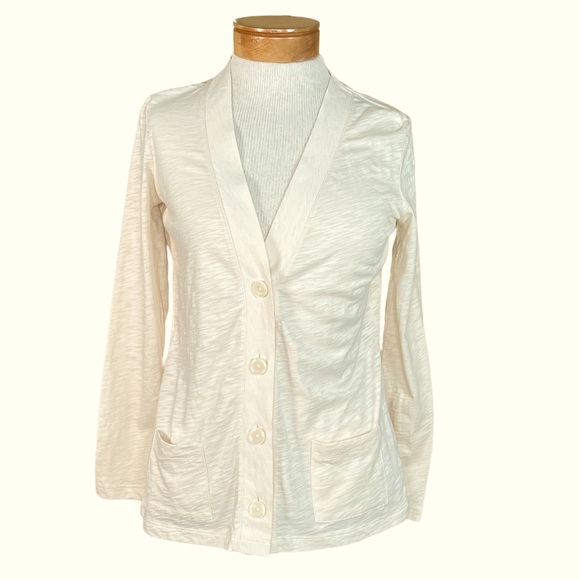 Talbot’s Petites Lightweight Cotton Button Front Cardigan Size Petite NWT - Picture 1 of 13